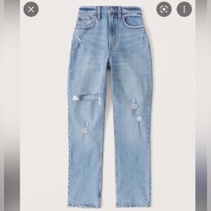 Abercrombie Curve Love 90s Ultra High Rise Straight Jeans